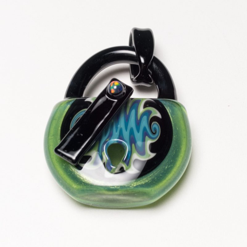 ETAI green Lock Pendant 4