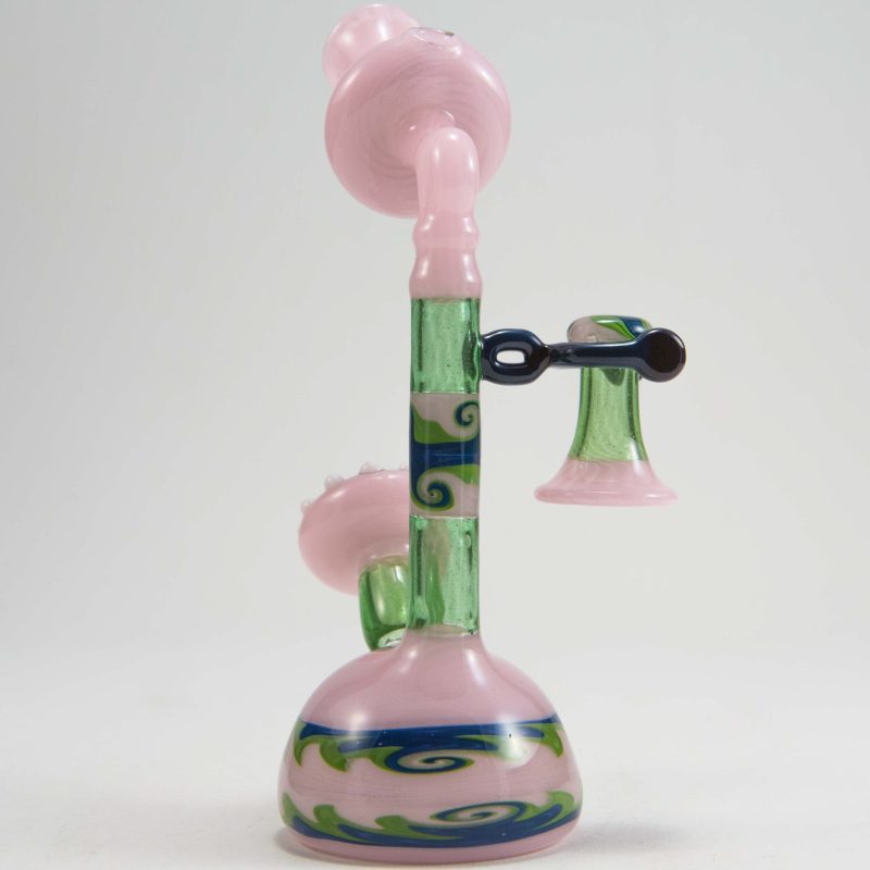 Etai Rahmil Mini Candlestick Phone Pink Green Linework 7