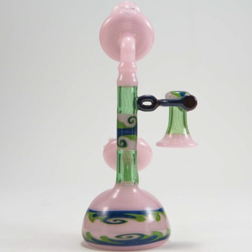 Etai Rahmil Mini Candlestick Phone Pink Green Linework 8