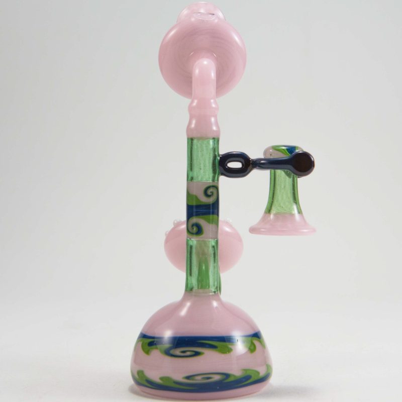 Etai Rahmil Mini Candlestick Phone Pink Green Linework 8